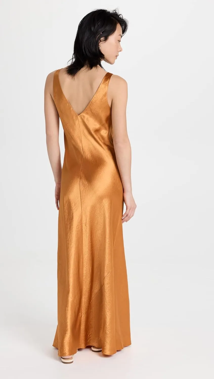 Vince Women's V Neck Maxi Slip Dress