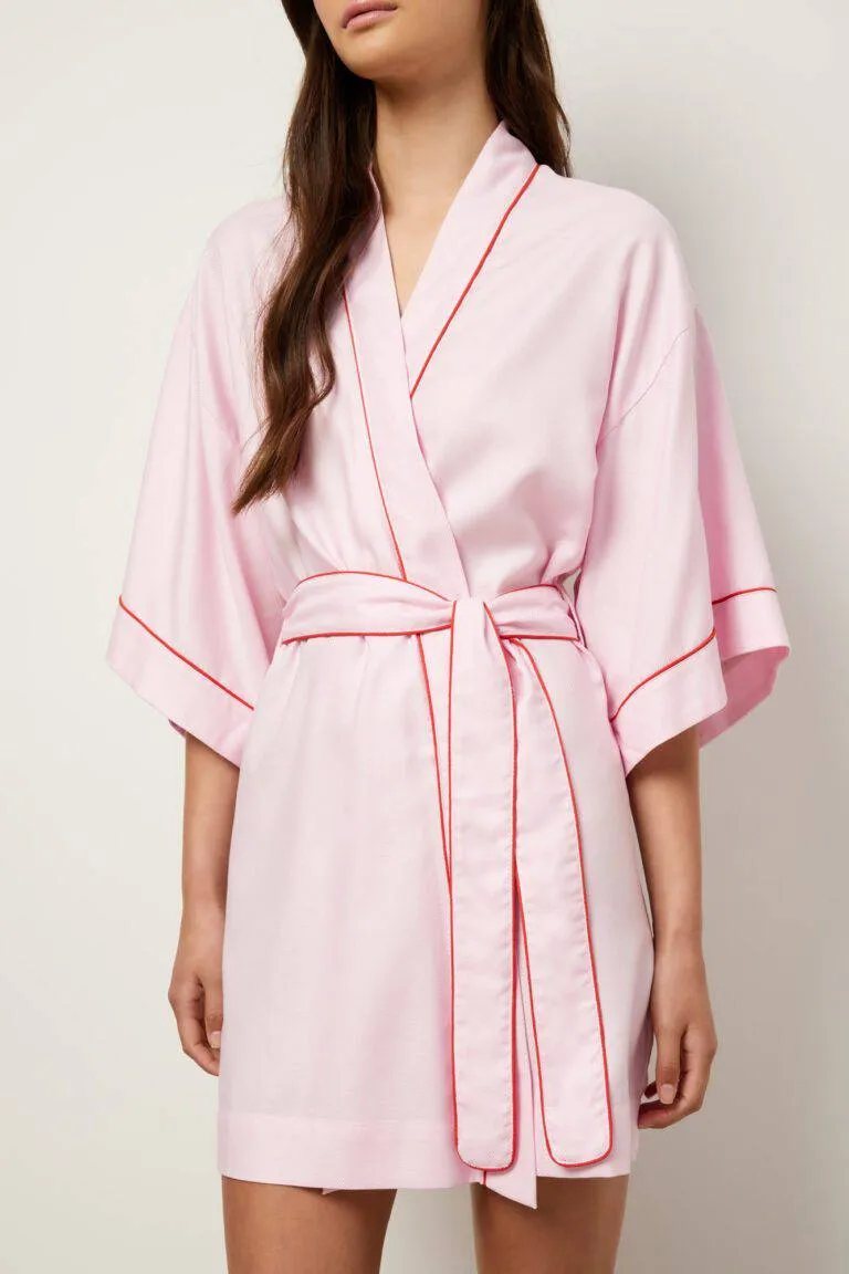 Wanderluxe The Scarlett Night Kimono | Baby Pink