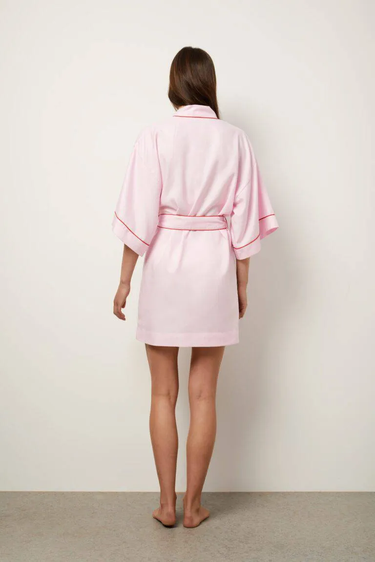 Wanderluxe The Scarlett Night Kimono | Baby Pink