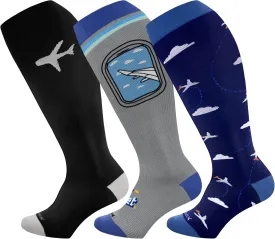 Wide Calf Compression Socks for Women & Men Extra Large Size Support Socks for Nurses Running Pregnant Travel, 15-20 mmHg